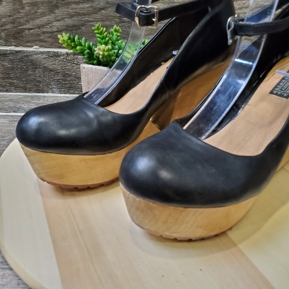 Deena & Ozzzy Platform Wedge Shoes Size 8 - Picture 4 of 8